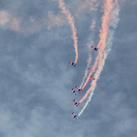 Buy canvas prints of RAF Parachute Team by Peter Orr