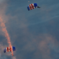 Buy canvas prints of RAF Parachute Team by Peter Orr