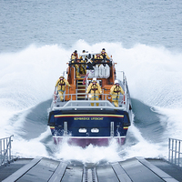 Buy canvas prints of Lifeboat Splash by Paul Walker