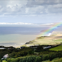 Buy canvas prints of  Coastal Rainbow by Paul Walker