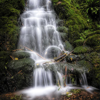 Buy canvas prints of  Ninesprings waterfall by Lorraine Paterson