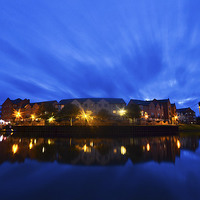 Buy canvas prints of  Mirror image of Exeter by Lorraine Paterson