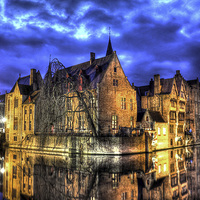 Buy canvas prints of  Reflections in Brugge by Lorraine Paterson