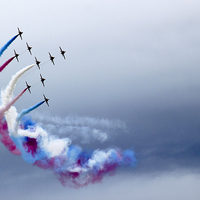 Buy canvas prints of Red arrows flyby by mazza and beksa beksa