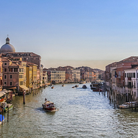 Buy canvas prints of Venice city of canals by Laco Hubaty