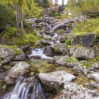 Buy canvas prints of Waterfall near Morskie oko by Laco Hubaty