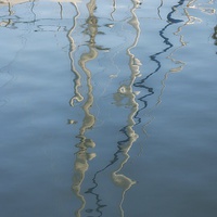 Buy canvas prints of Yacht masts reflected by Maggie Railton