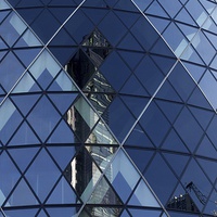 Buy canvas prints of London Gherkin Abstract by Maggie Railton