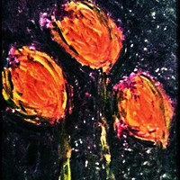 Buy canvas prints of  Midnight Tulips by Carmel Fiorentini
