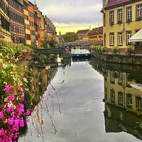 Buy canvas prints of  River L'Ill Strasbourg by Carmel Fiorentini