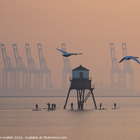 Buy canvas prints of Early Morning Exercise at Dovercourt by matthew  mallett