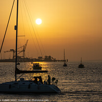 Buy canvas prints of Sunset Sail to Harwich by matthew  mallett