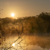 Buy canvas prints of Selbrigg Pond At Sunrise by matthew  mallett