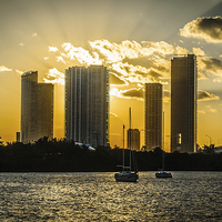 Buy canvas prints of Miami Sunset the Sequal by matthew  mallett