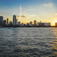 Buy canvas prints of Miami from the Water Way by matthew  mallett