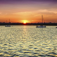 Buy canvas prints of  July Sunset Over the Backwaters by matthew  mallett