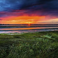 Buy canvas prints of  Sunset Aurora over Walton Backwaters by matthew  mallett