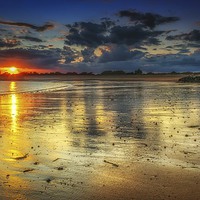 Buy canvas prints of  Sunset from West Clacton Beach by matthew  mallett