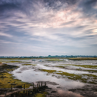 Buy canvas prints of  Landermere Quay after the sunset by matthew  mallett