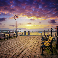 Buy canvas prints of  Halfpenny Pier at sunset by matthew  mallett