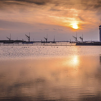 Buy canvas prints of  Brightlingsea At Sunset in September by matthew  mallett