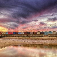 Buy canvas prints of  Converging clouds Frinton Beach by matthew  mallett