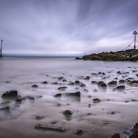 Buy canvas prints of  Snow Clouds Passing Over the Coast by matthew  mallett