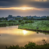 Buy canvas prints of  Sunset Whilst Looking For Barn Owls by matthew  mallett