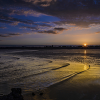 Buy canvas prints of  Gentle Ripples of a June Sunset by matthew  mallett