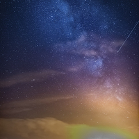 Buy canvas prints of  Milky Way And Shooting Star Collision Course by matthew  mallett
