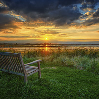 Buy canvas prints of  Sit and Reflect As The Sun Goes Down by matthew  mallett