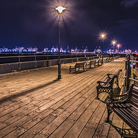 Buy canvas prints of  From Old Harwich To Felixstowe At Night by matthew  mallett