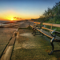 Buy canvas prints of  Sunset on Christmas Eve Clacton  by matthew  mallett