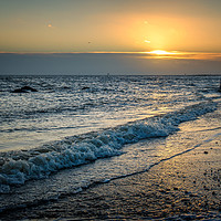Buy canvas prints of January Sunset Off Essex Coastline by matthew  mallett