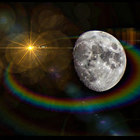 Buy canvas prints of Rainbow Around The Moon by matthew  mallett
