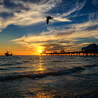 Buy canvas prints of Clearwater Beach Sunset Florida by matthew  mallett