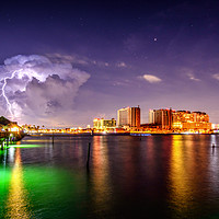 Buy canvas prints of Storm Behind Clearwater Beach Florida by matthew  mallett