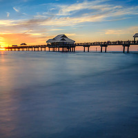 Buy canvas prints of Sunset Pier 60 Clearwater Beach by matthew  mallett