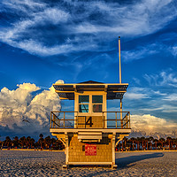 Buy canvas prints of Lifeguard Tower 4 Clearwater Beach by matthew  mallett