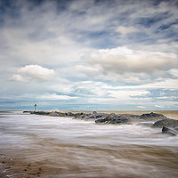 Buy canvas prints of Rough Sea Sunny Day at Clacton 2 by matthew  mallett