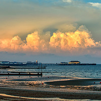 Buy canvas prints of Storm Mountain Over Clacton Pier by matthew  mallett