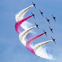 Buy canvas prints of Red Arrows The Clacton Collection 3 by matthew  mallett