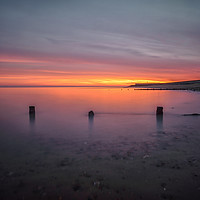 Buy canvas prints of Frinton On Sea Calm Sunset by matthew  mallett