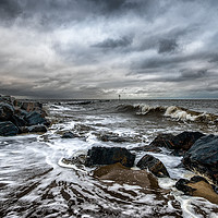 Buy canvas prints of Storm Angus Essex Angry Sea 1 by matthew  mallett