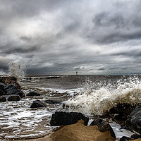 Buy canvas prints of Storm Angus Essex Angry Sea 3 by matthew  mallett