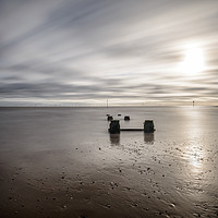 Buy canvas prints of MInimal Clacton On Sea Beach by matthew  mallett