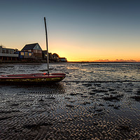 Buy canvas prints of Sunset And Boats At Wrabness by matthew  mallett