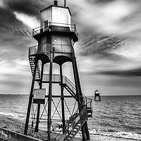 Buy canvas prints of Dovercourt High And Low Light by matthew  mallett