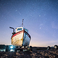 Buy canvas prints of Shooting Stars and Orion Over Weybourne Beach by matthew  mallett