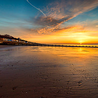 Buy canvas prints of Sunrise On Frinton Beach  by matthew  mallett